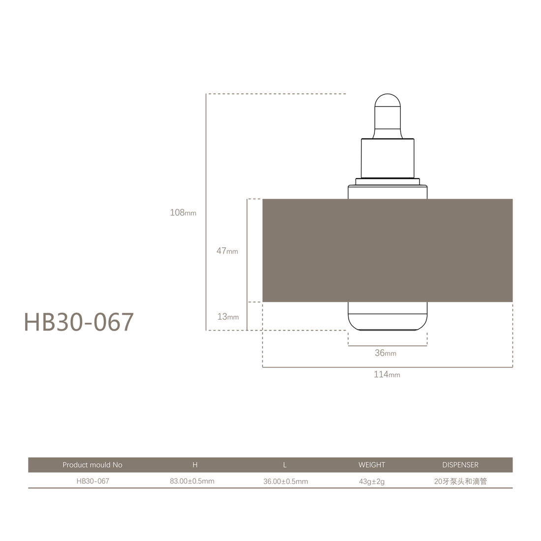 MD-Round bottom bottle dropper bottle design